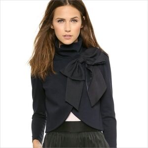Alice + Olivia Addison Navy Bow jacket in size S
